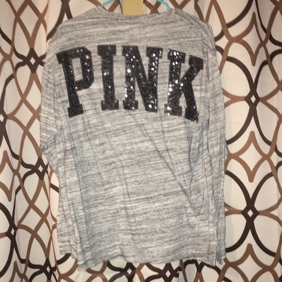 Tops - PINK long sleeve bling t-shirt